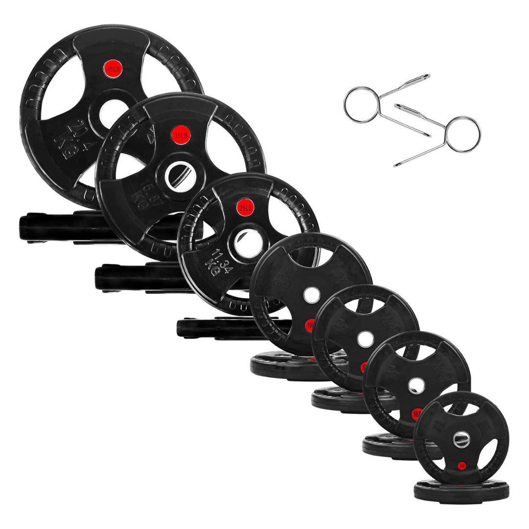 255-Pounds Fitvids Olympic Cast Iron 2" Weight Plates