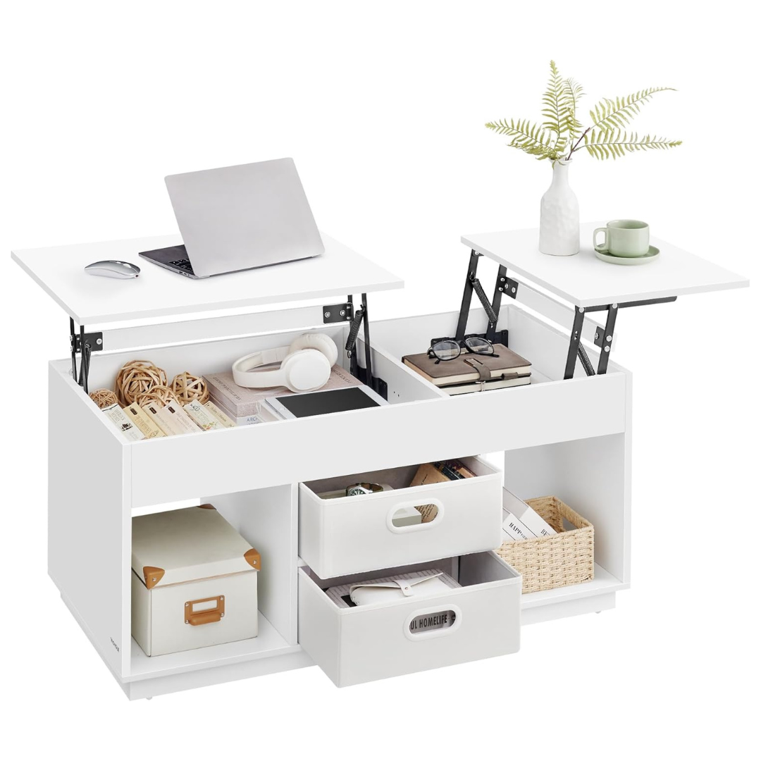 Vasagle Modern Lift Top Coffee Table with 2 Drawers