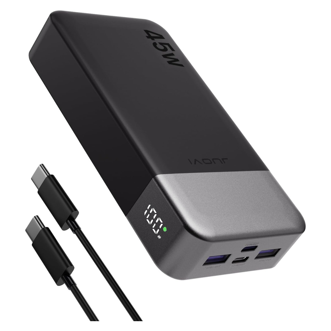 20000mAh JUOVI 45W PD USB-C And USB-A Portable Power Bank