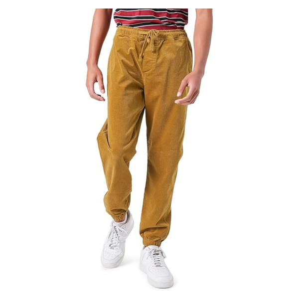 Forever 21 Corduroy Drawstring Joggers Camel