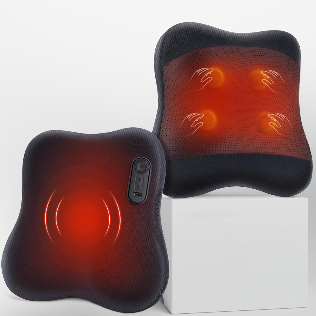 2-in-1 4D Cordless Dual-Side Heating Back Massager