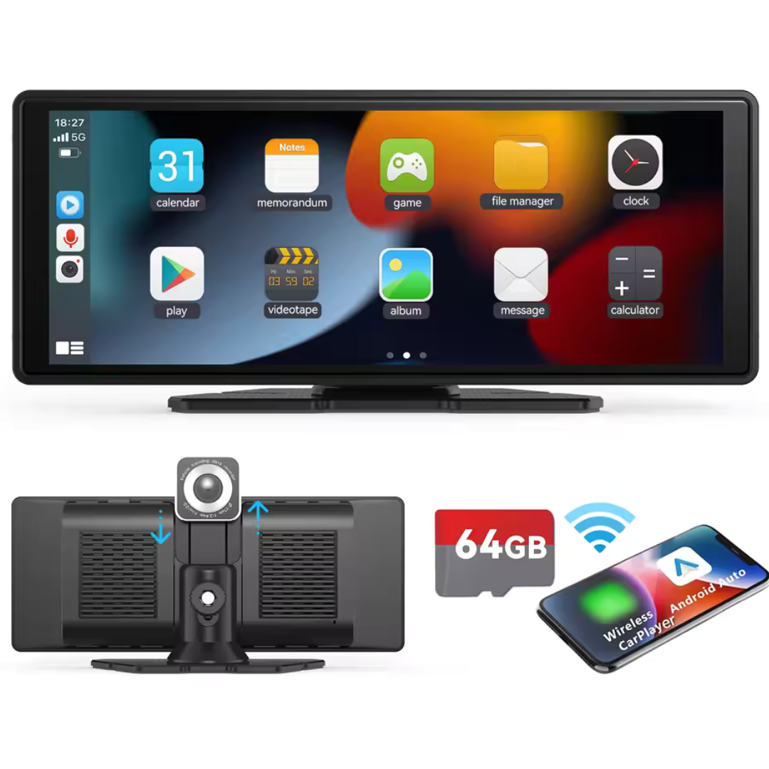 Portable 10.26" HD Touchscreen Wireless Carplay Car Stereo