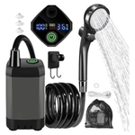 6000mAh Rechargeable LED Display Screen Shower Set