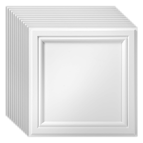 12-Pack Art3d PVC 24" x 24" Waterproof Drop Ceiling Tiles