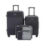 4-Piece Wrangler Hardside Spinner Luggage Set (Black)
