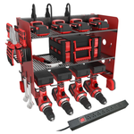 Tool Organizer Wall Mount With Charging Station, 8 Outlet Power