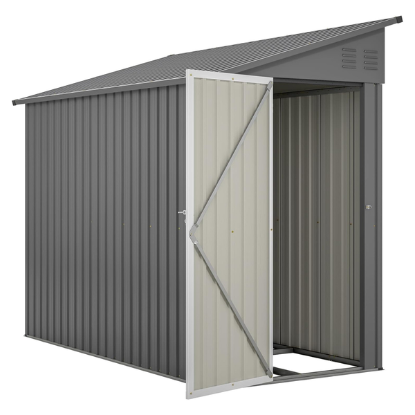 4x8-Foot Metal Wall Side Storage Shed