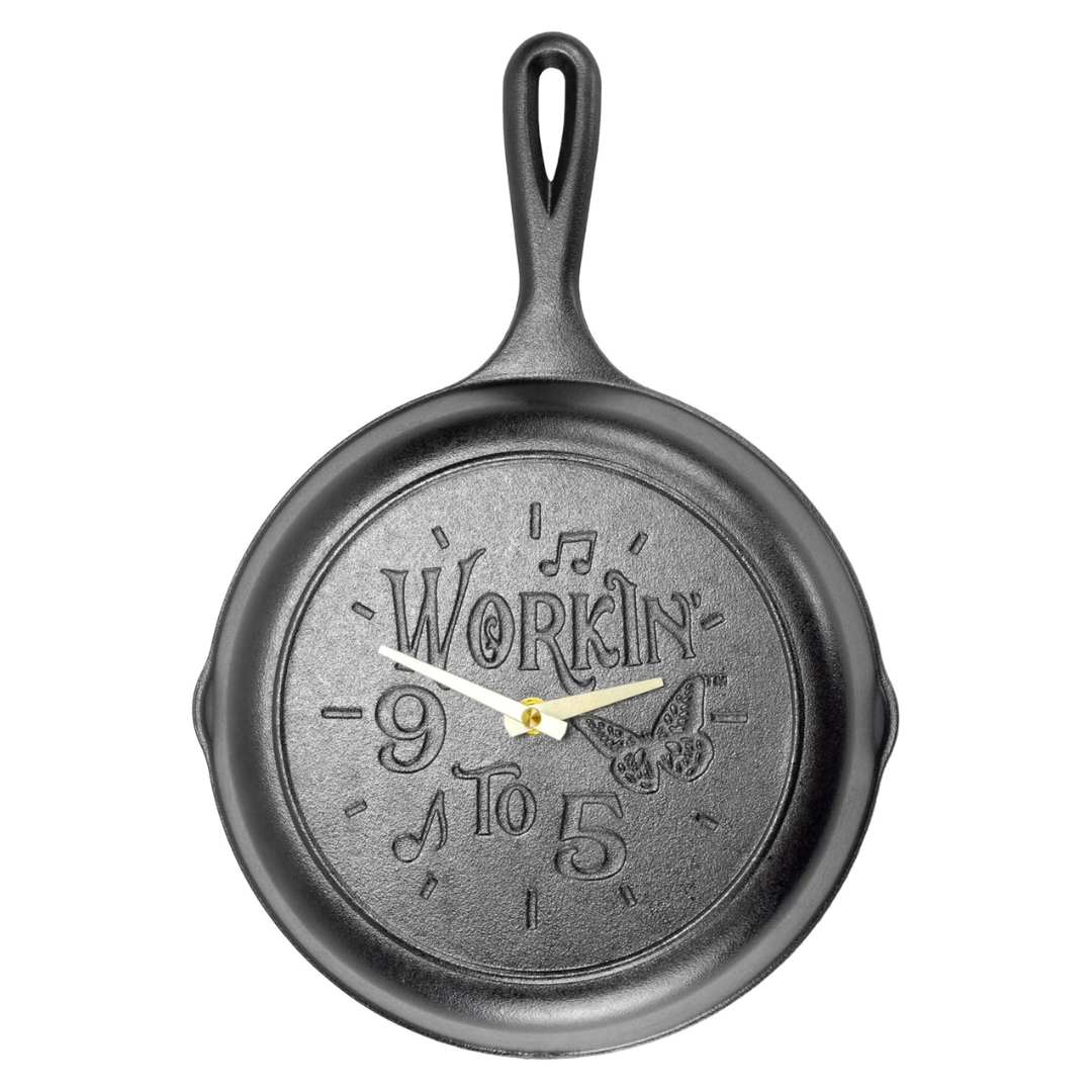 Lodge 9" Dolly Parton 9 To 5 Skillet Clock