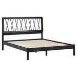 Walker Edison Queen Size X Pattern Headboard Bed