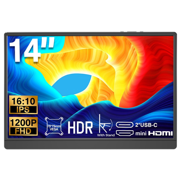 14" DHPL Portable WUXGA HDR Freesync Monitor