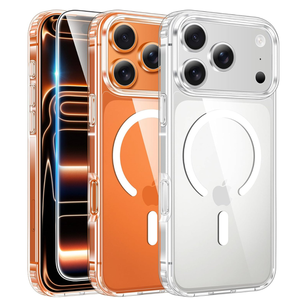 Military Grade Magnetic Clear Case For iPhone 17 Pro-Max