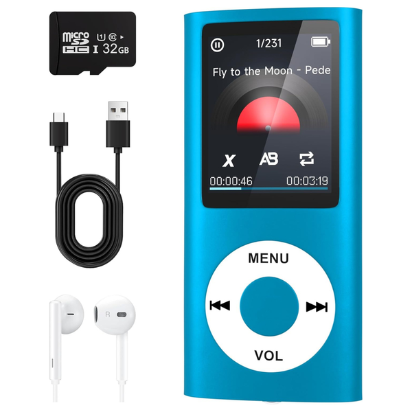 Portable Bluetooth MP3 Player With 32GB Memory Card