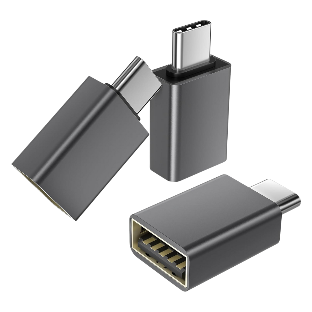 3-Pack Basesailor USB-C To USB-A Female Adapters