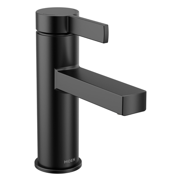 Moen Beric Matte Black Modern One-Handle Single Hole Bathroom Faucet