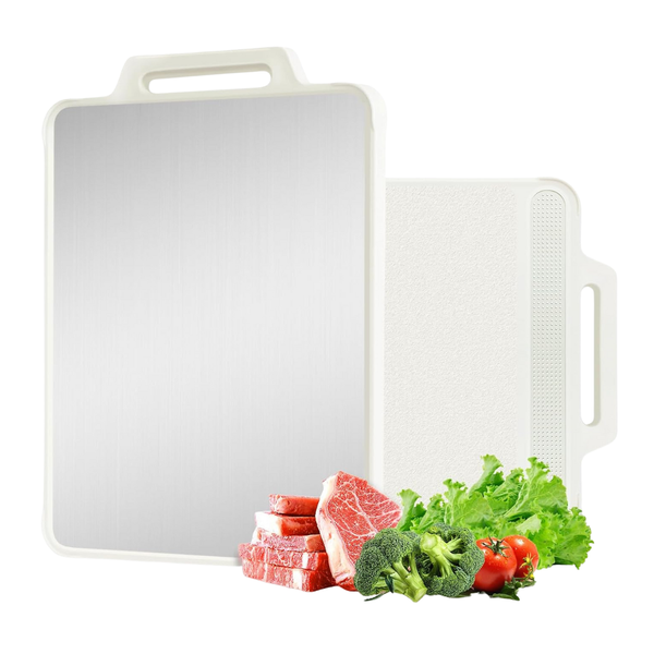 Double Sided Large Stainless Steel Cutting Board (16" x 11")