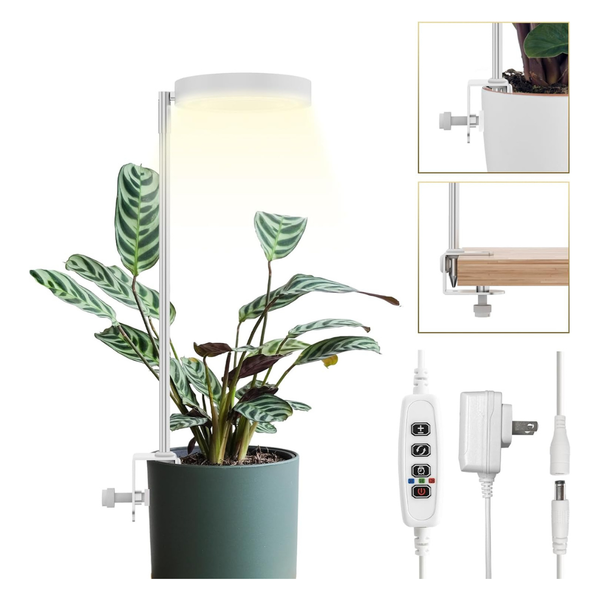 Full Spectrum Adjustable Mini Halo Grow Light With Clip