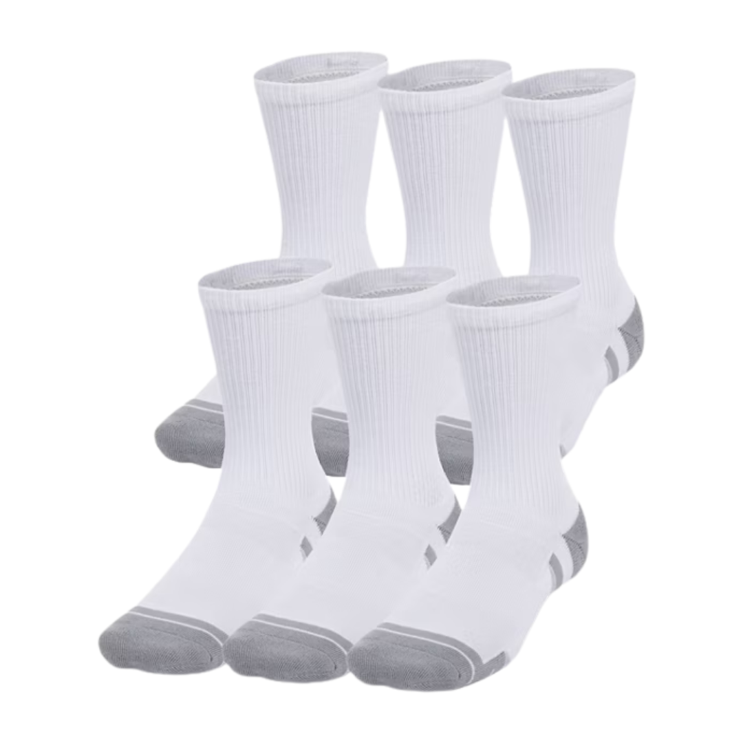 6-Pair Under Armour Men's or Women's Performance Tech Crew Socks (Various)