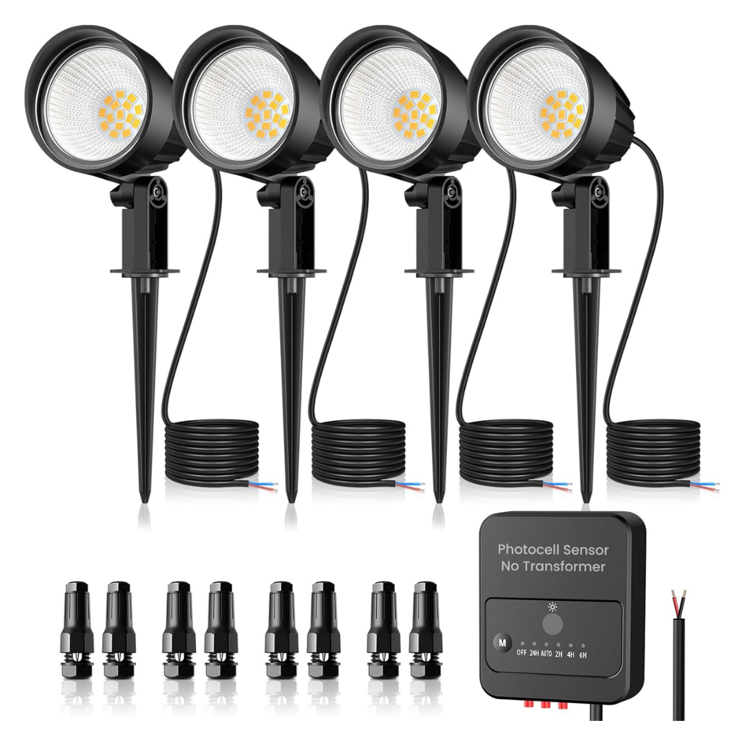 4-Pack Sorop 12W Low Voltage Landscape Spotlight