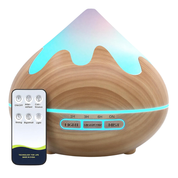 GLOXA 500ml Essential Oil Aromatherapy Diffuser With Remote & LED Lights