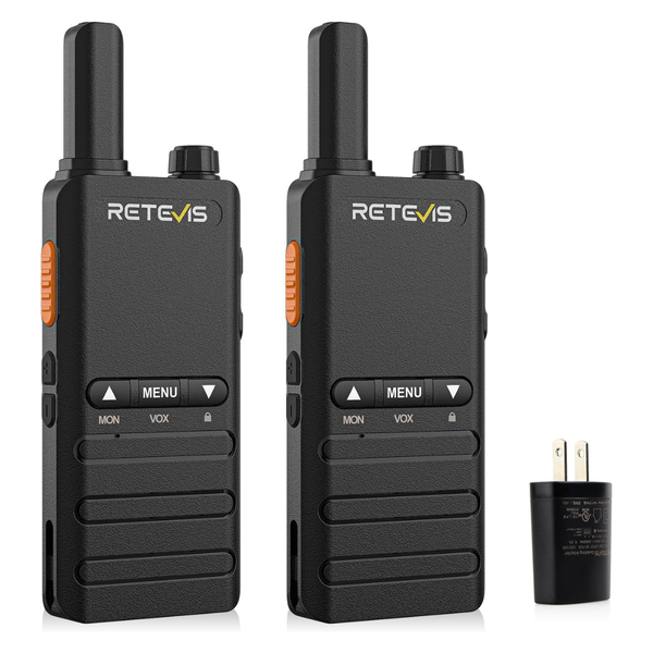 2-Pack Retevis B3B Mini USB-C Rechargeable Walkie Talkies