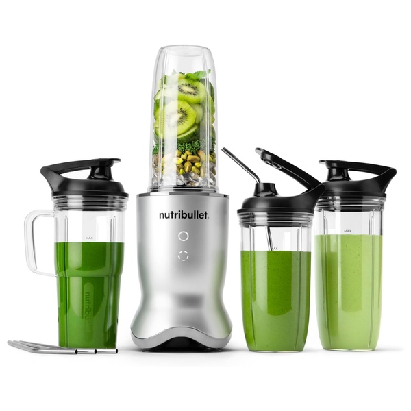 NutriBullet Ultra Deluxe Single Serve Blender With 4 Cups, Lids & Straw