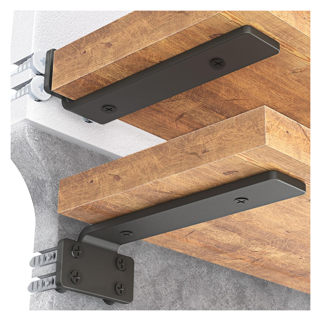 6-Pack Goovilla 6" Heavy Duty Metal Floating Shelf Bracket