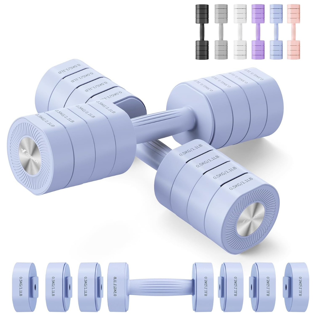 2-Pack Merach 4-in-1 Adjustable Weight Dumbbell Set (2 Colors)