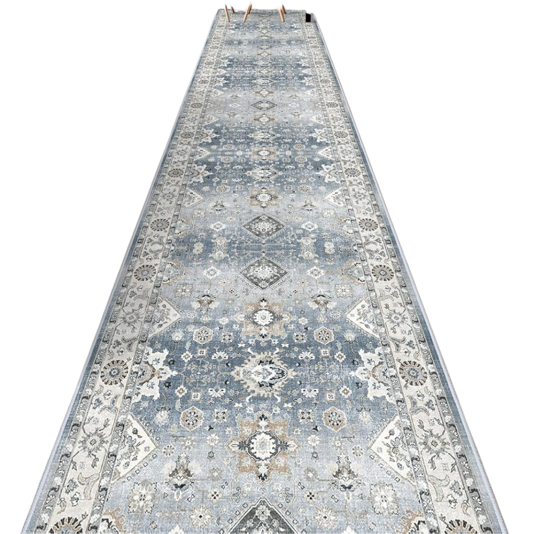 3'x16' Long Entryway Vintage Soft Stain Resistant Runner Carpet