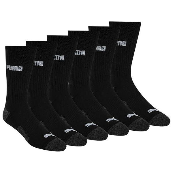 6-Pack PUMA Men's Crew Socks (Size 10-13)