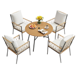 5-Piece Suncoze Outdoor Patio Dining Table & Chairs Set