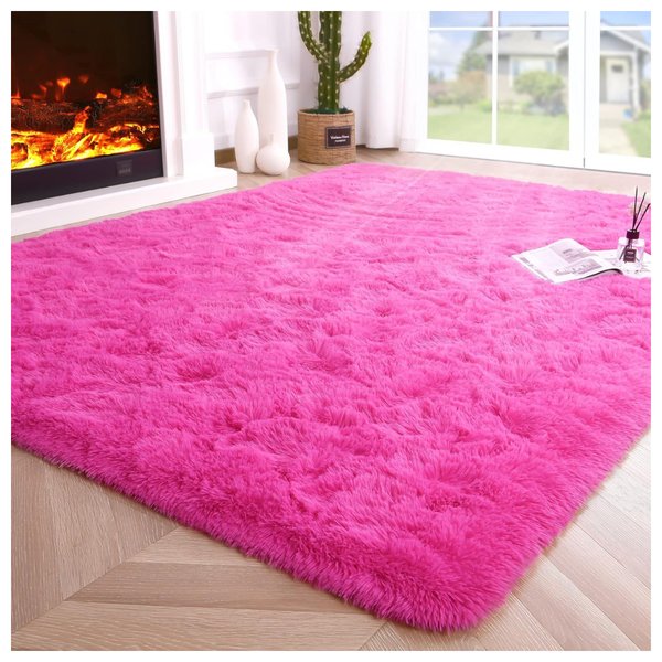 5.3ft x 7.5ft Thick Shag Fluffy Throw Floor Rugs