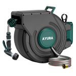 100ft Ayura Retractable Garden Hose Reel With Kink-Free Rewind