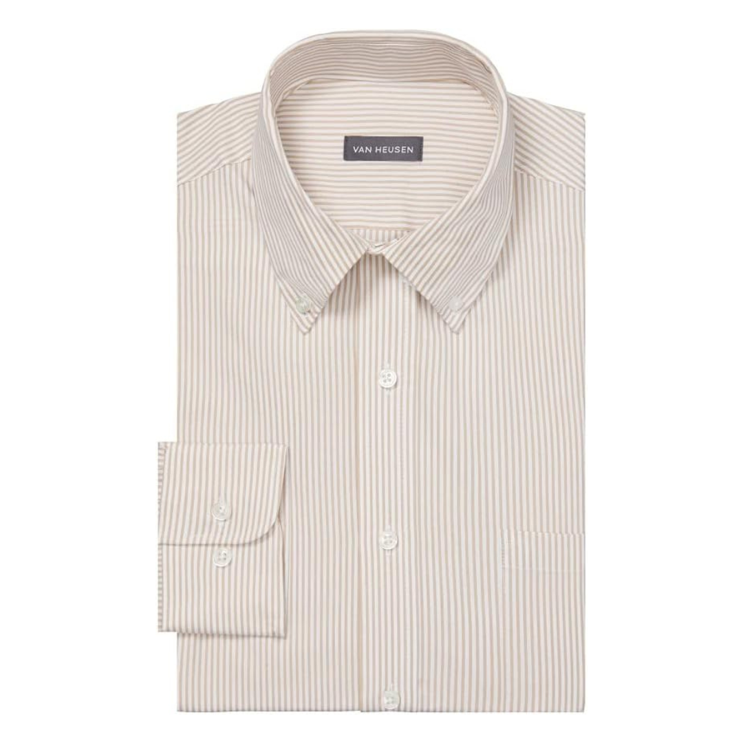 Van Heusen Men's Pinpoint Stripe Collar Dress Shirt