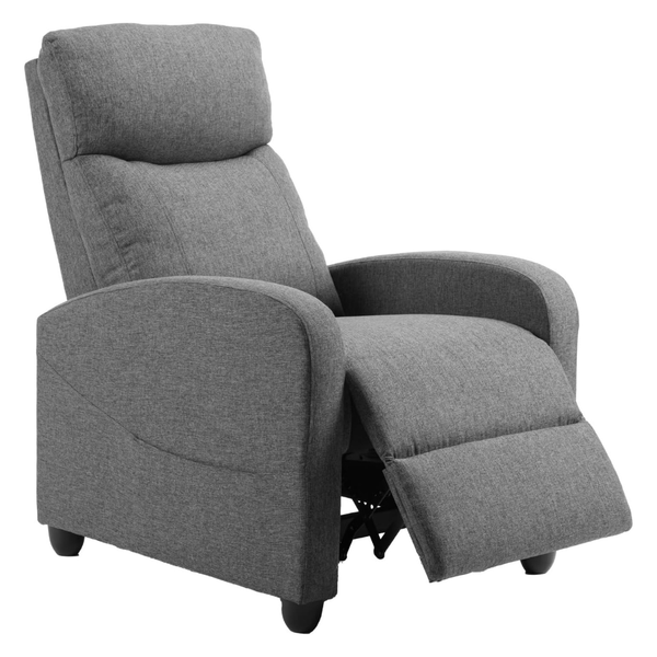 Sweetcrispy Fabric Adjustable Push Back Recliner Chair