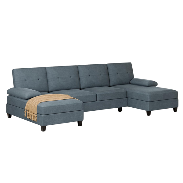 Shintenchi 4 Seat U Shaped Sectional Sofa (4 Colors)