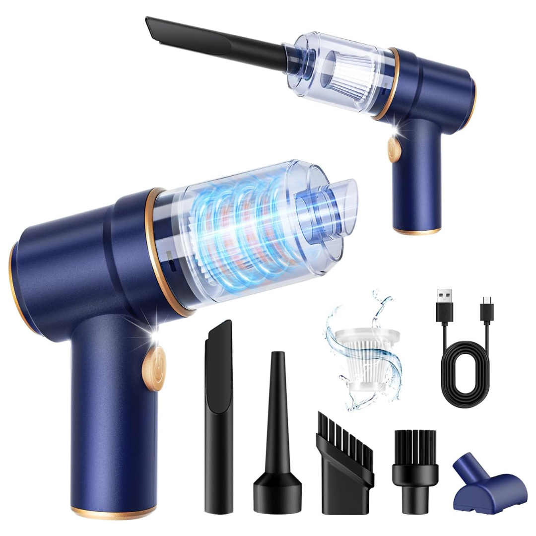 KMM 9000Pa Handheld Car Vacuum Cleaner And Air Duster (Blue)