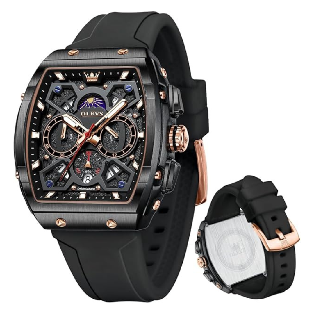 Square Men's Fashion Military Sport Big Face Chronograph Watches (Various)