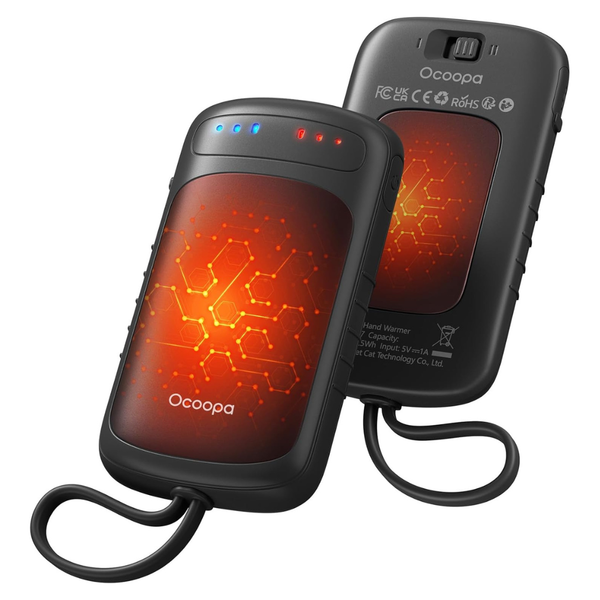 2-Pack OCOOPA Dual-Sided Rechargeable Hand Warmers (Black)