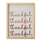 8" x 10" "Thankful" Embroidered Framed Wall Decor