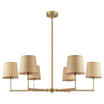 Fanousek Rattan 6-Light Boho Pendant Light Fixtures