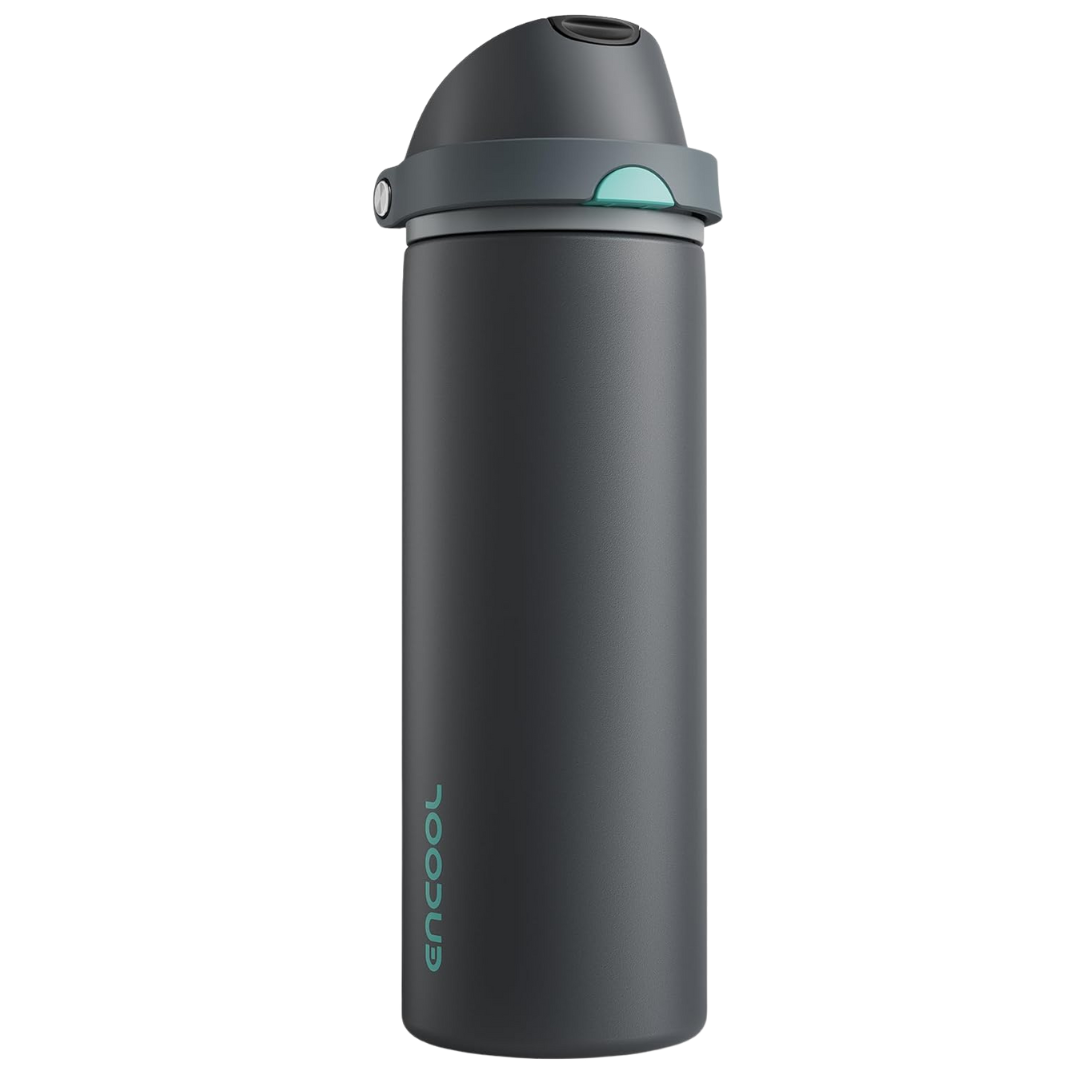 24-Oz Insulated Stainless Steel Water Bottle With Straw (Snowflake)