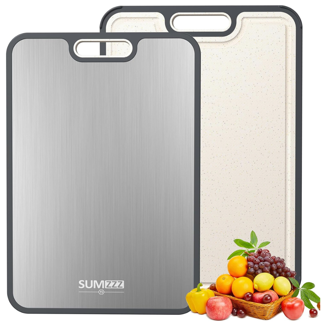 16" x 11" Double Sided Titanium Kitchen Cutting Board
