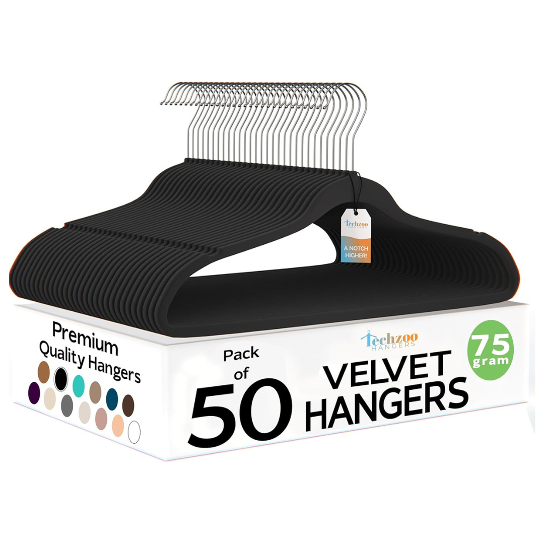 50-Pack Non Slip New Premium Quality Velvet Hangers