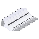 8-Pair Puma Men's Low Cut Socks (10-13, White/Grey)