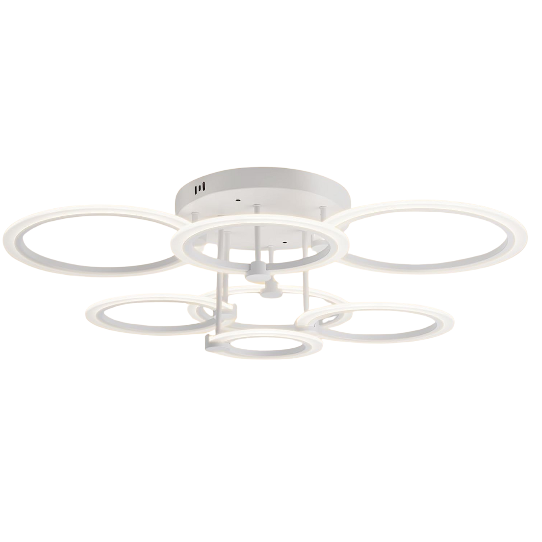 7-Ring 31.8" Modern LED Flush Mount Ceiling Light