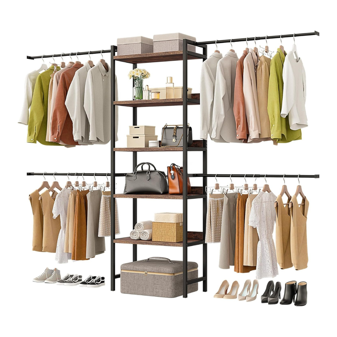 DWVO Closet Organizer System Fits 6-9' Space