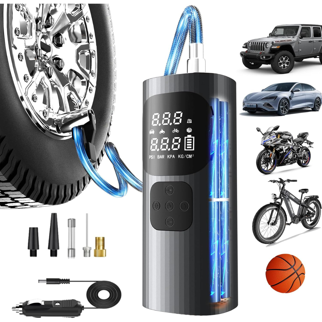 150PSI & 16000mah Cordless Tire Inflator Portable Air Compressor