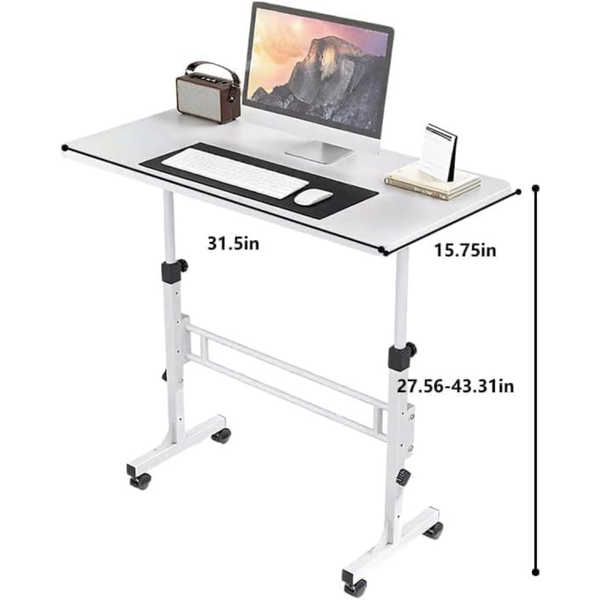Standing Desk with Lockable Wheels (15.75" x 31.5" x 43.3")