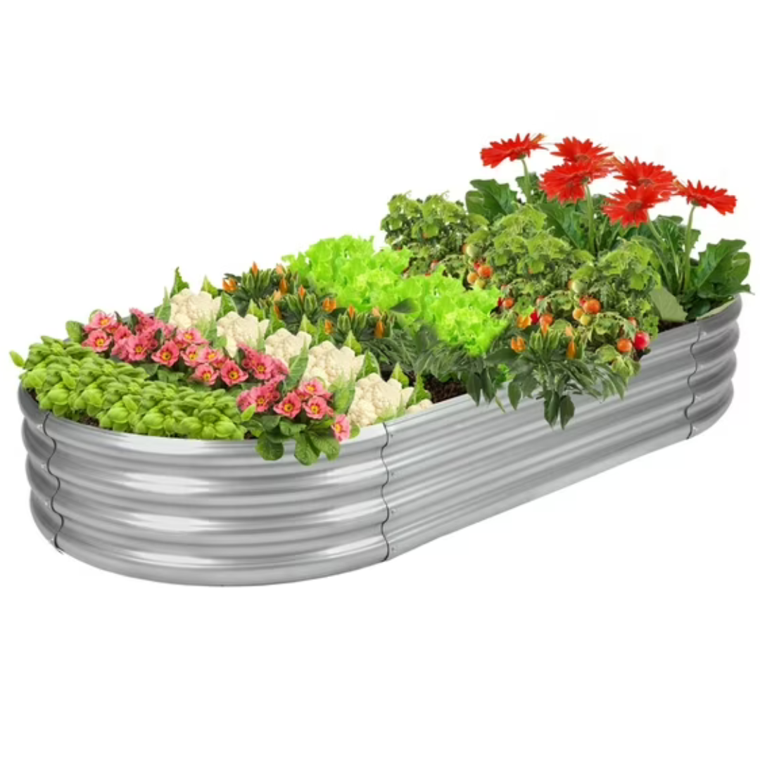 Galvanized Outdoor Raised Garden Bed Kit