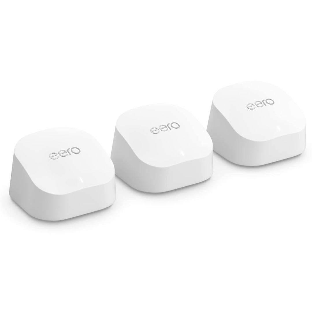 3-Pack eero 6+ AX3000 WiFi 6 Gigabit Mesh System (Router & 2 Extenders)